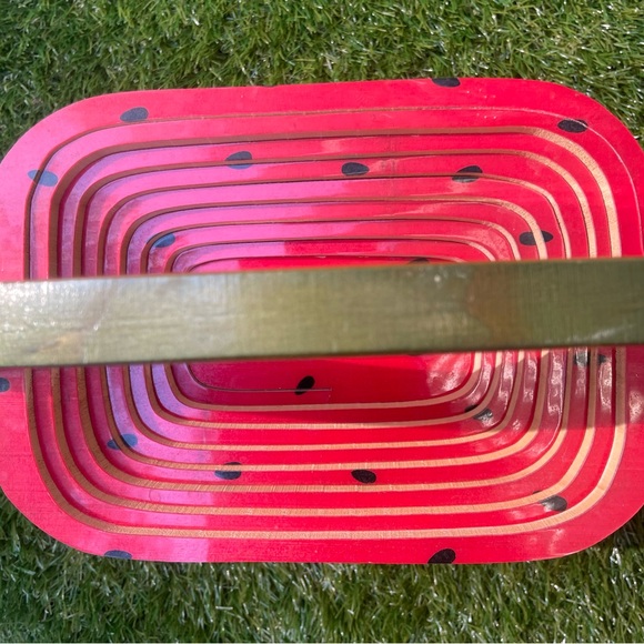 Pair of Vintage Equinoccio Red Apple and Watermelon Collapsable Wood Cut Display - Picture 4 of 13